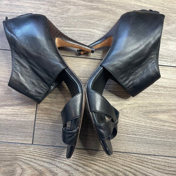 Cole Haan Nike Air Natasha Stiletto Heels Women's 9.5B Black Leather Business - Picture 3 of 16